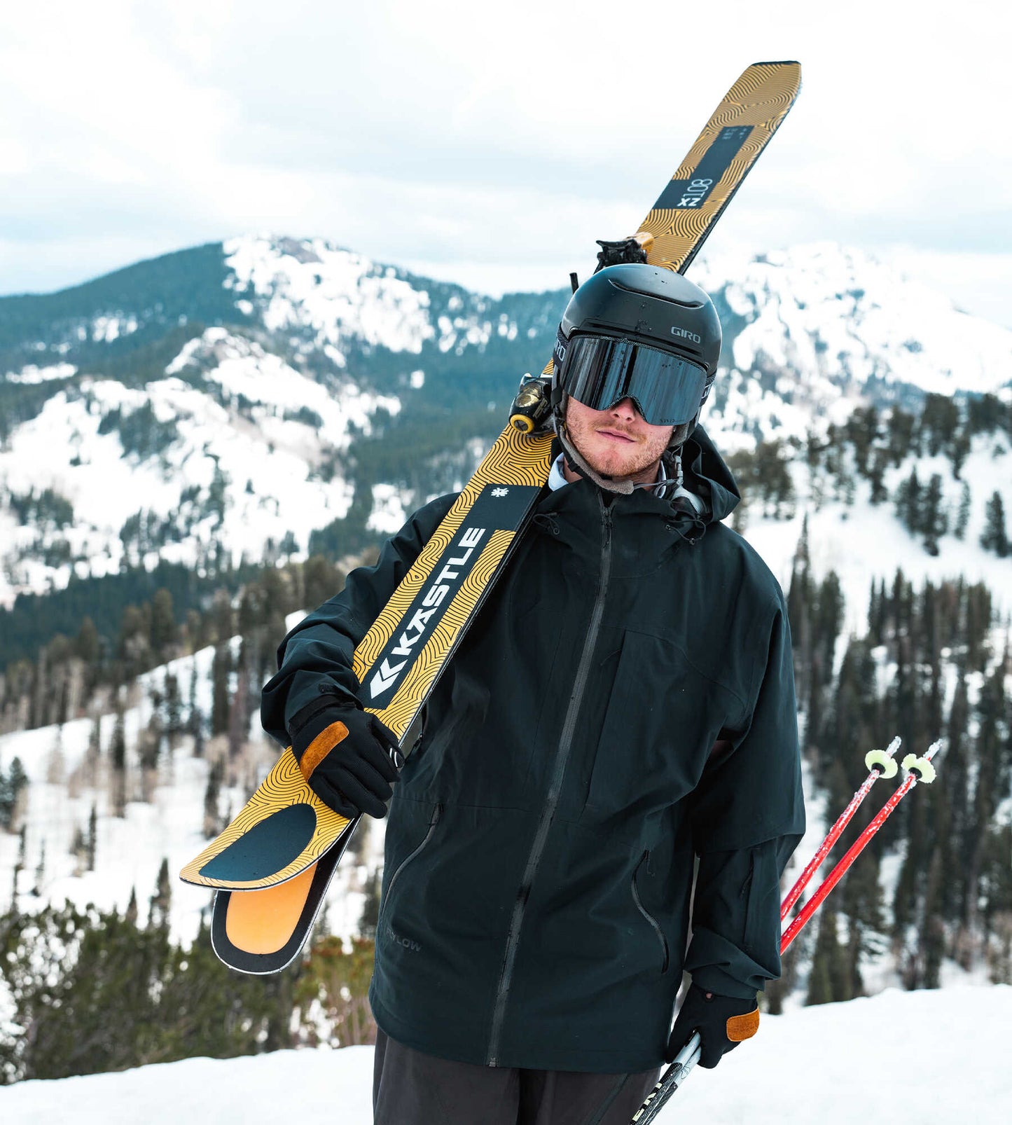 Kastle ZX108 Freeride Ski with skier